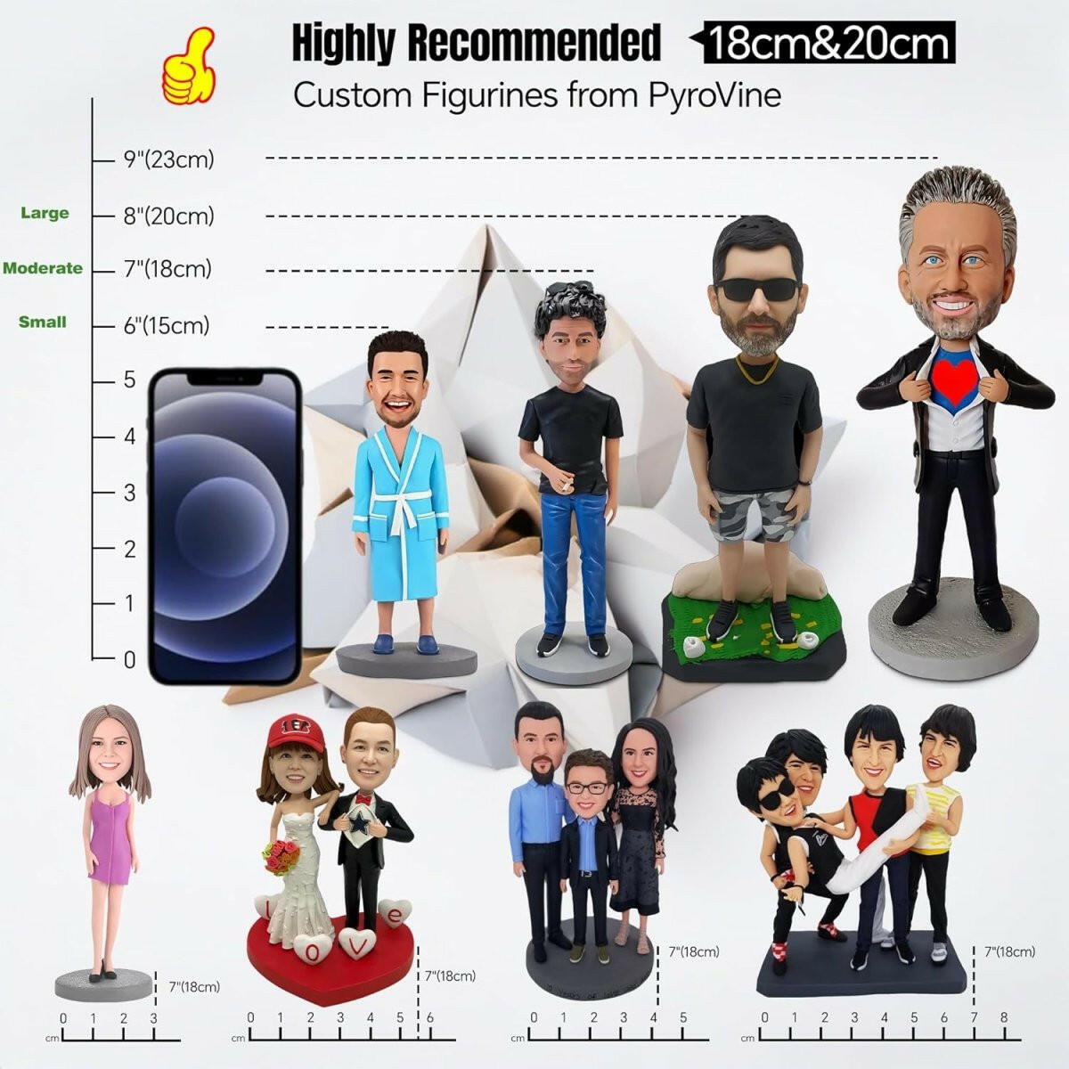 Personalized Golfer Bobblehead with Flag