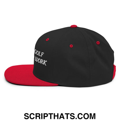 Born to Golf Forced to Work Embroidered Flat Bill Brim Snapback Hat