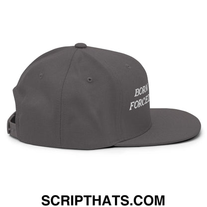 Born to Golf Forced to Work Embroidered Flat Bill Brim Snapback Hat
