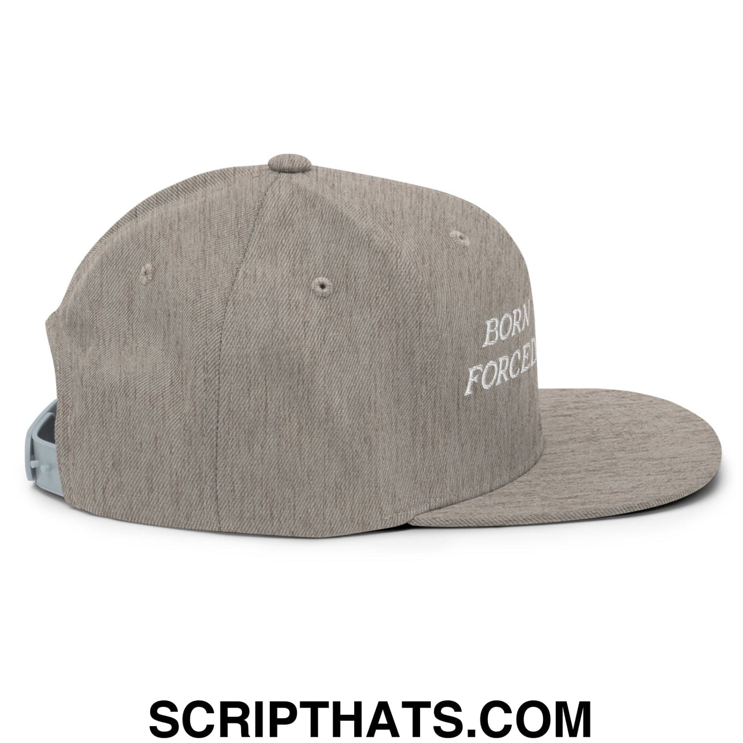 Born to Golf Forced to Work Embroidered Flat Bill Brim Snapback Hat
