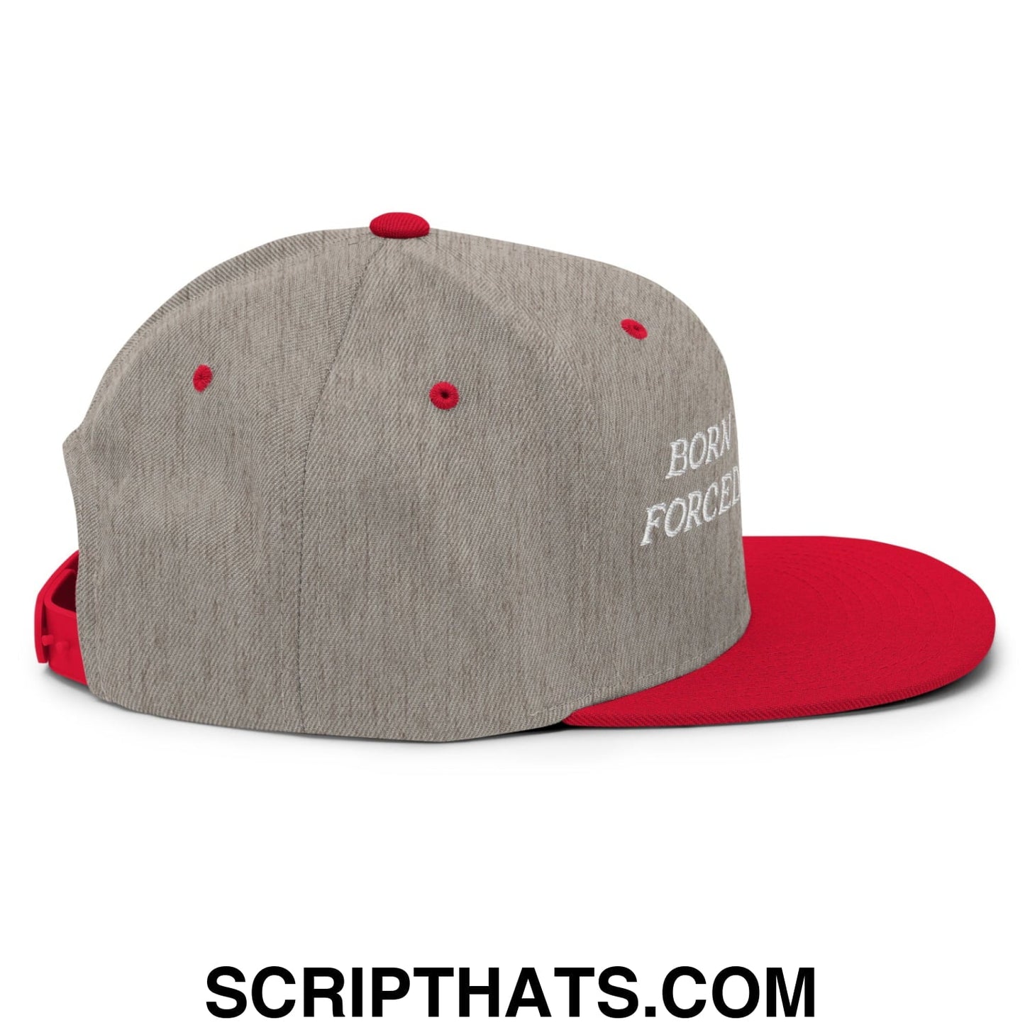 Born to Golf Forced to Work Embroidered Flat Bill Brim Snapback Hat