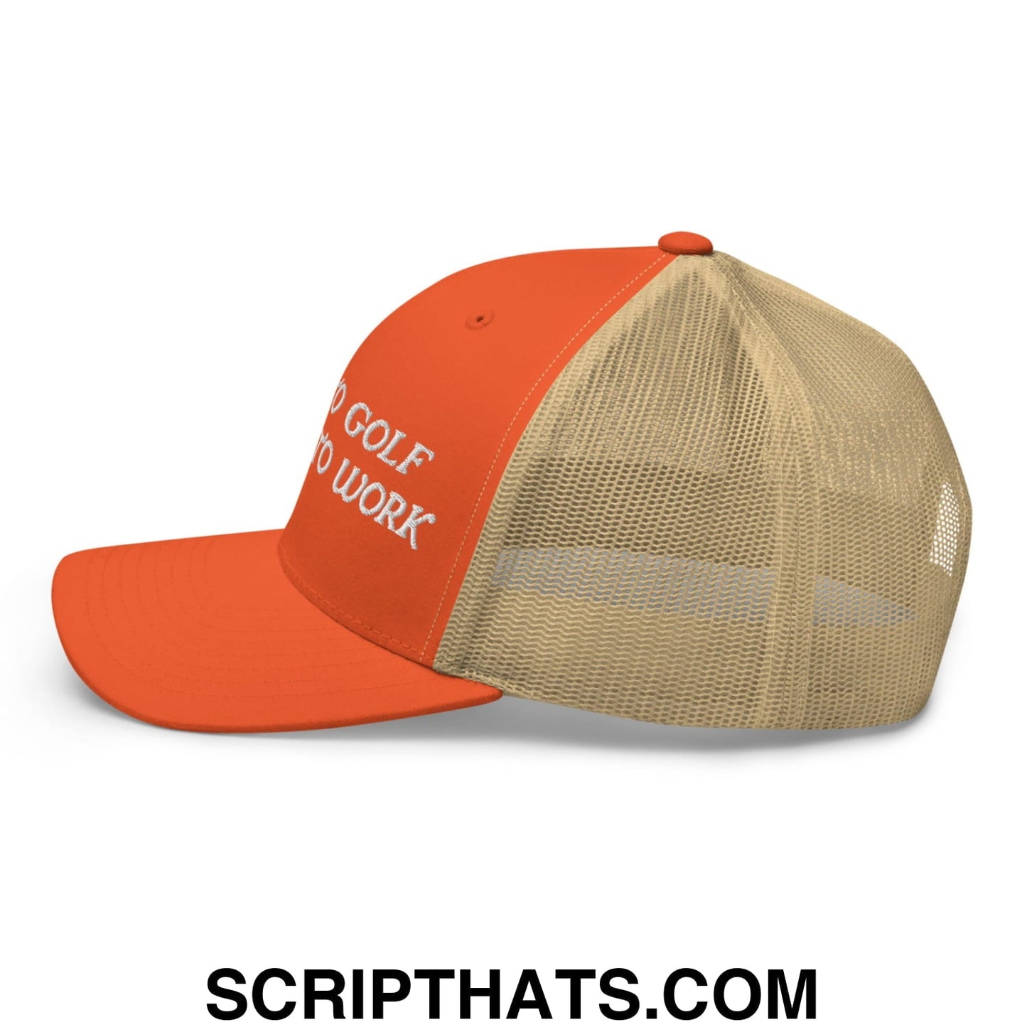 Born to Golf Forced to Work Embroidered Mesh Trucker Hat