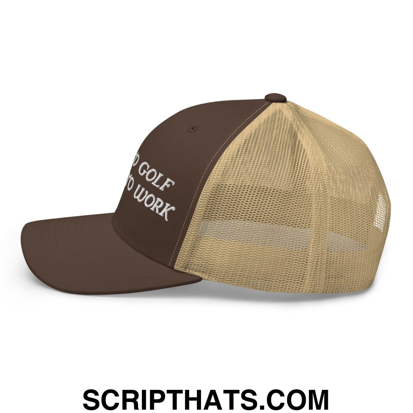 Born to Golf Forced to Work Embroidered Mesh Trucker Hat