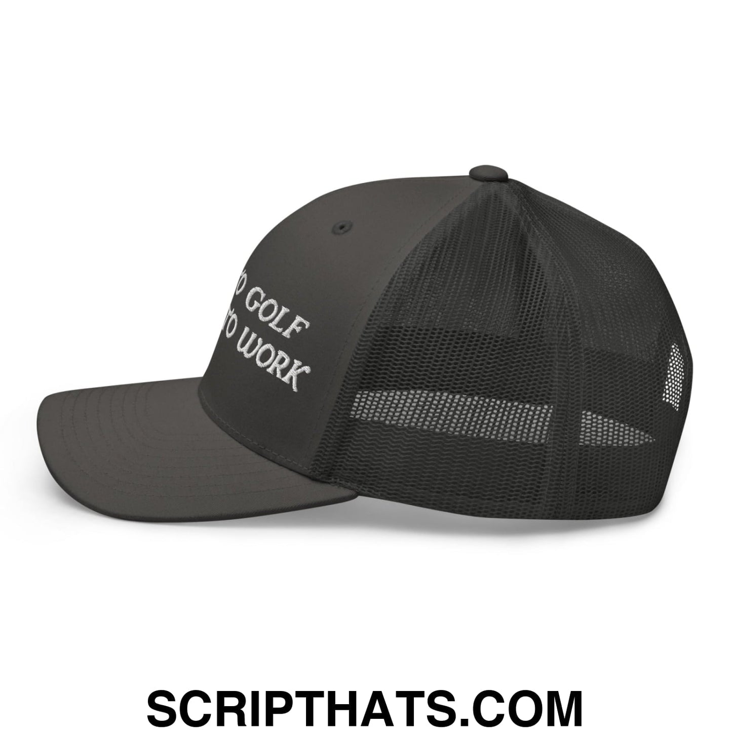 Born to Golf Forced to Work Embroidered Mesh Trucker Hat