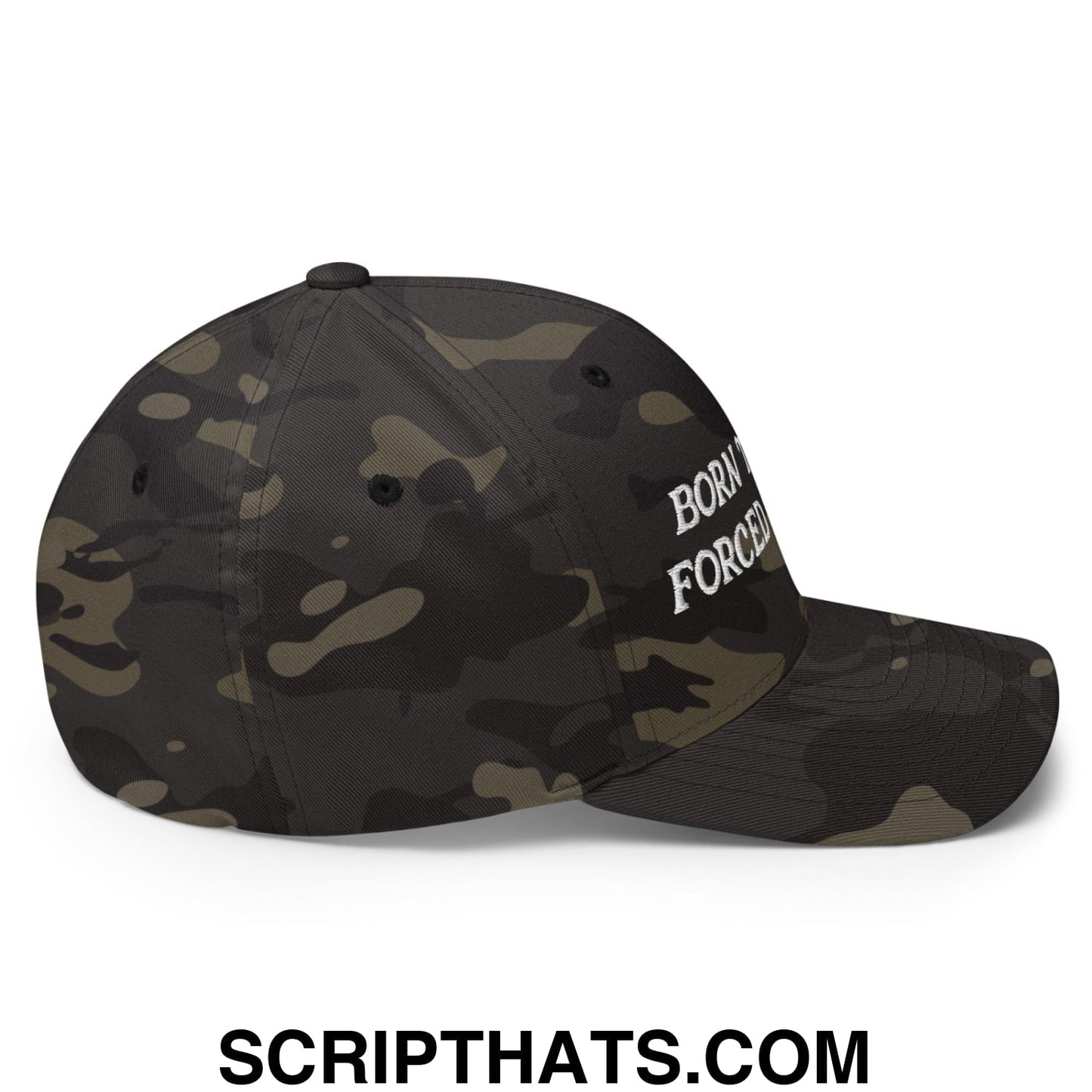 Born to Golf Forced to Work Embroidered Stretch Fit Golf Hat