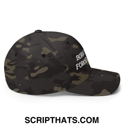Born to Golf Forced to Work Embroidered Stretch Fit Golf Hat