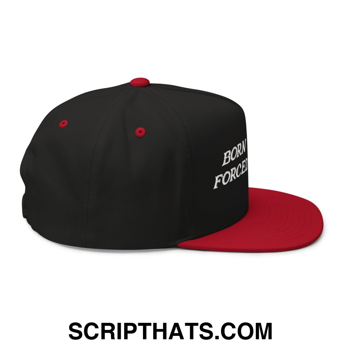 Born to Golf Forced to Work Flat Brim Bill 5 Panel Golf Snapback Hat