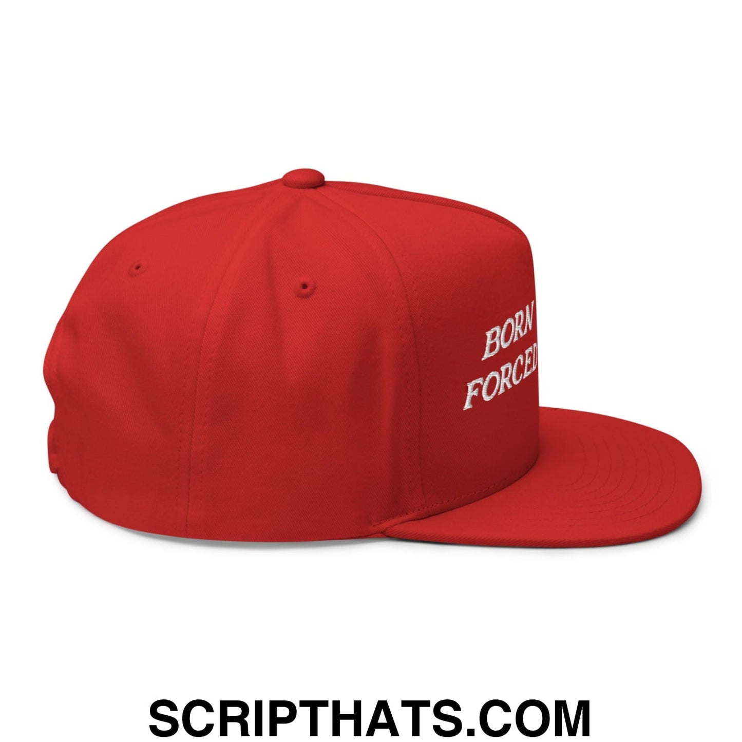 Born to Golf Forced to Work Flat Brim Bill 5 Panel Golf Snapback Hat