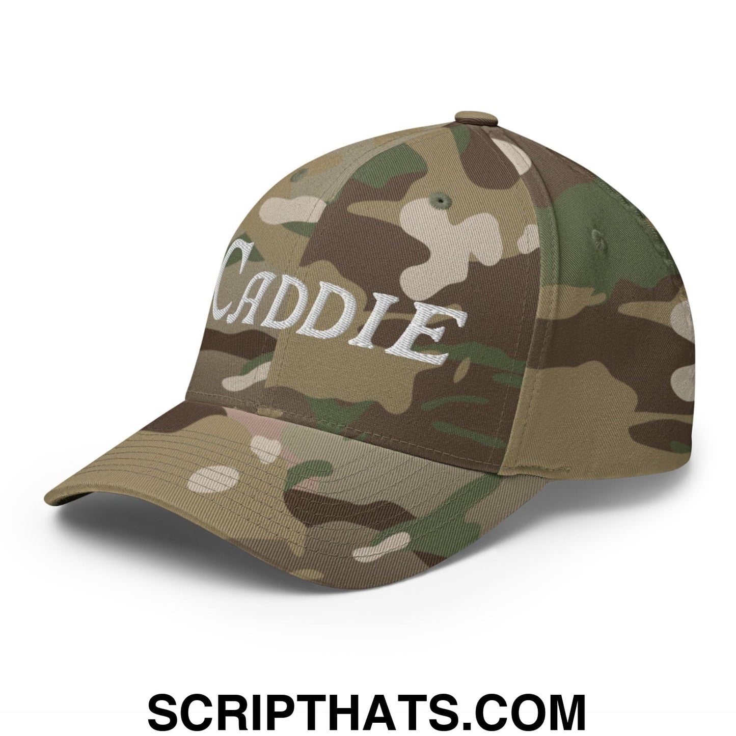 Caddie Embroidered Stretch Fit Golf Hat