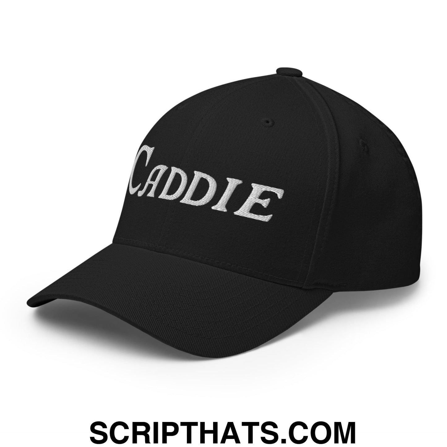 Caddie Embroidered Stretch Fit Golf Hat