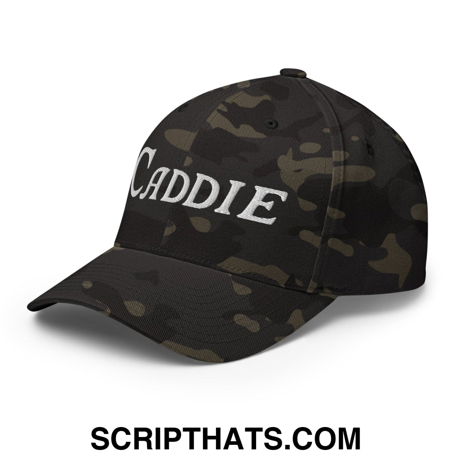 Caddie Embroidered Stretch Fit Golf Hat