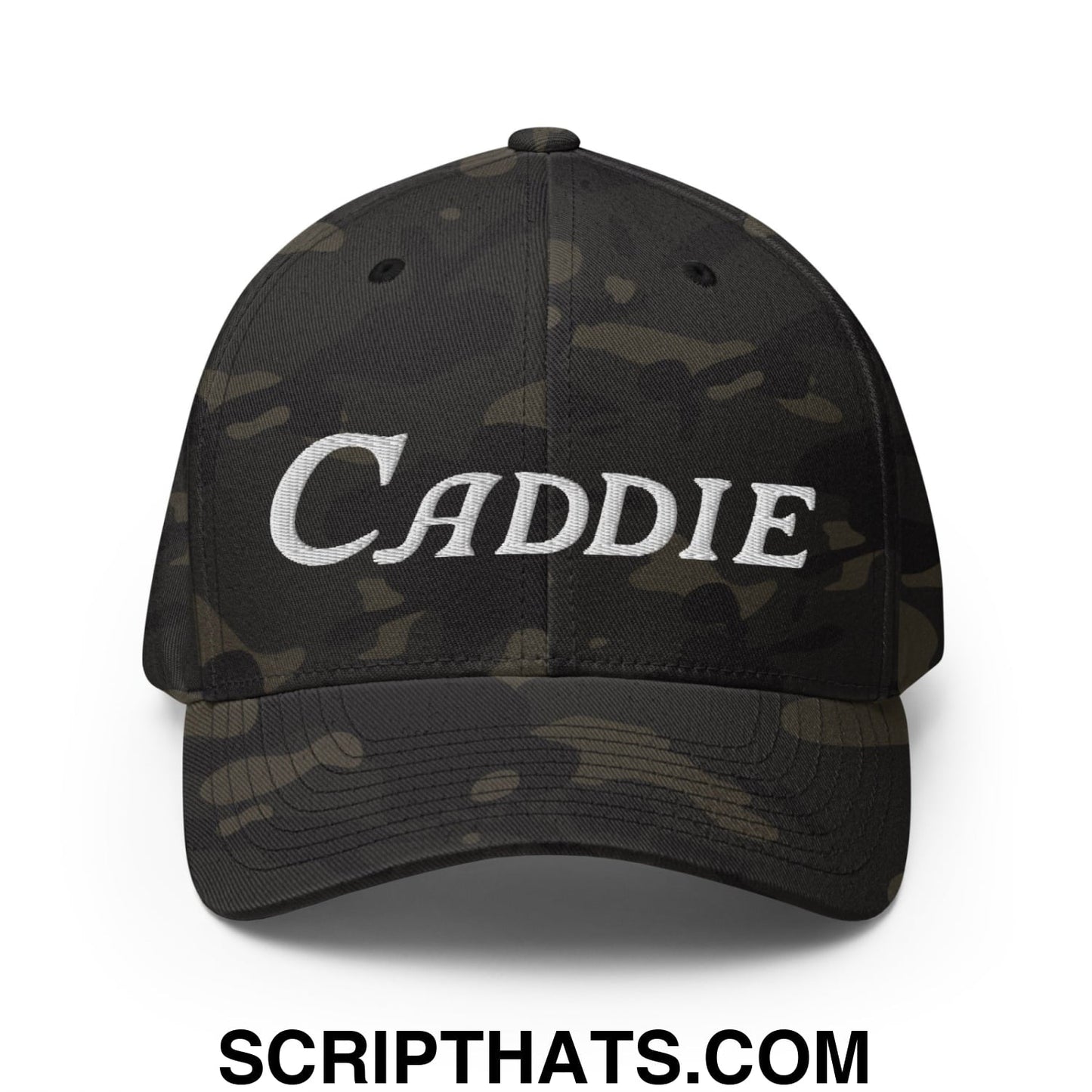 Caddie Embroidered Stretch Fit Golf Hat