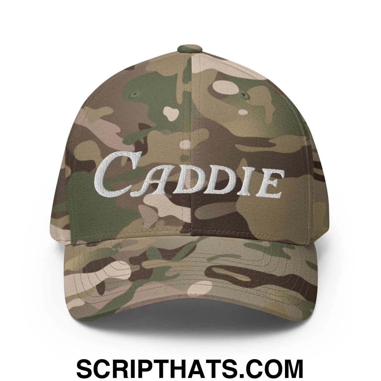 Caddie Embroidered Stretch Fit Golf Hat