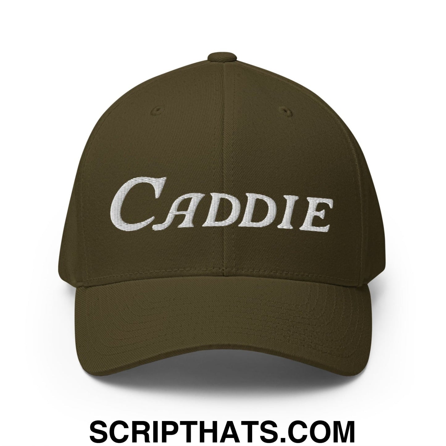 Caddie Embroidered Stretch Fit Golf Hat