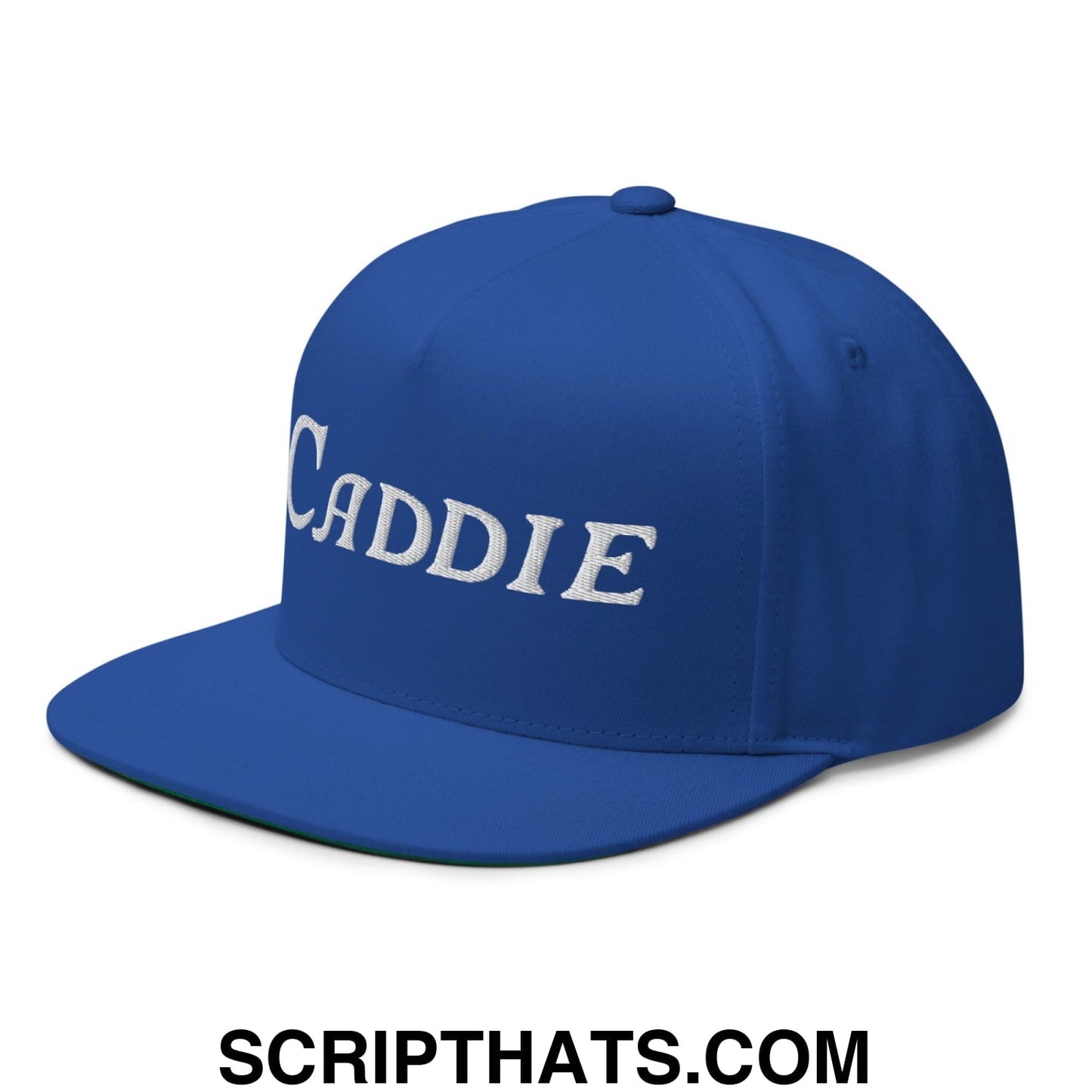 Caddie Flat Brim Bill 5 Panel Golf Snapback Hat
