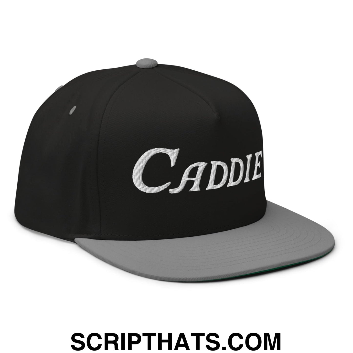 Caddie Flat Brim Bill 5 Panel Golf Snapback Hat