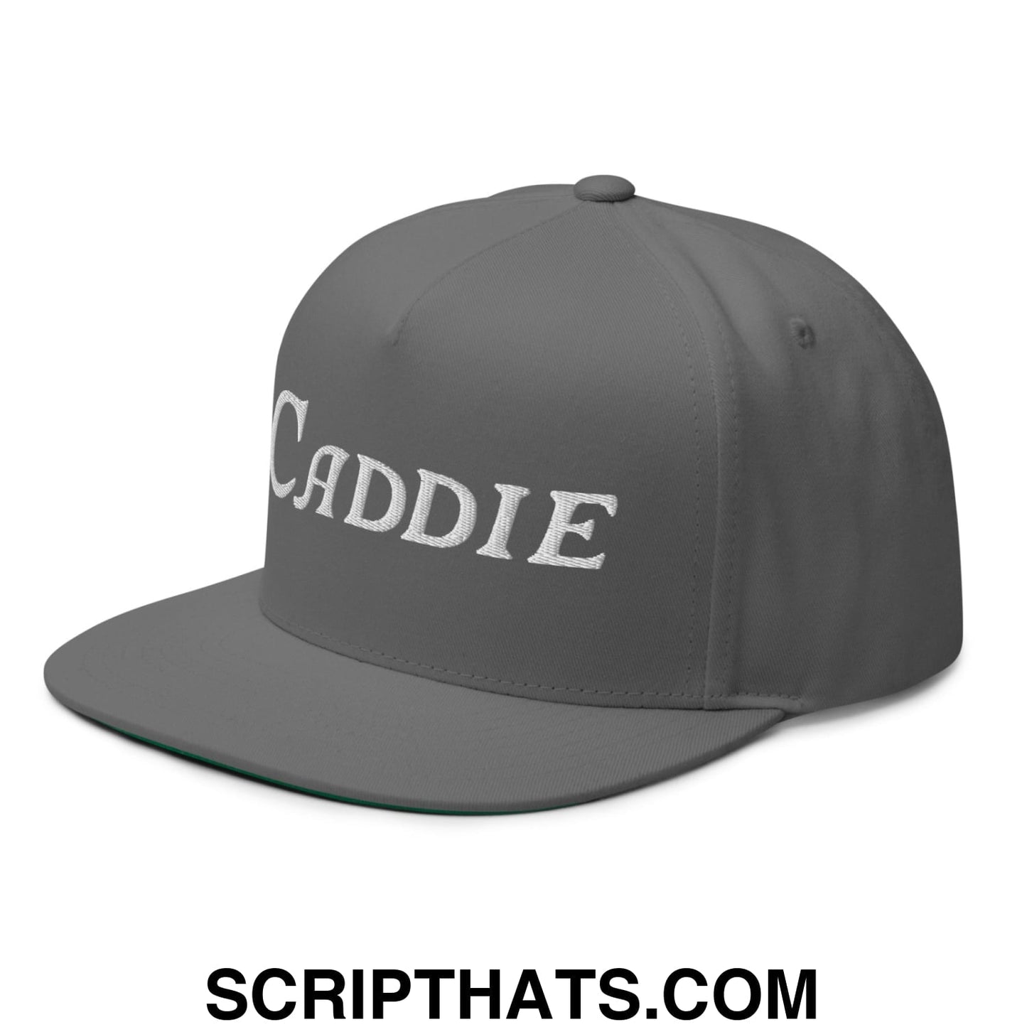 Caddie Flat Brim Bill 5 Panel Golf Snapback Hat