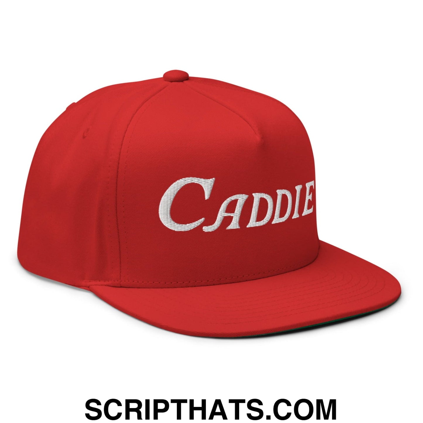 Caddie Flat Brim Bill 5 Panel Golf Snapback Hat