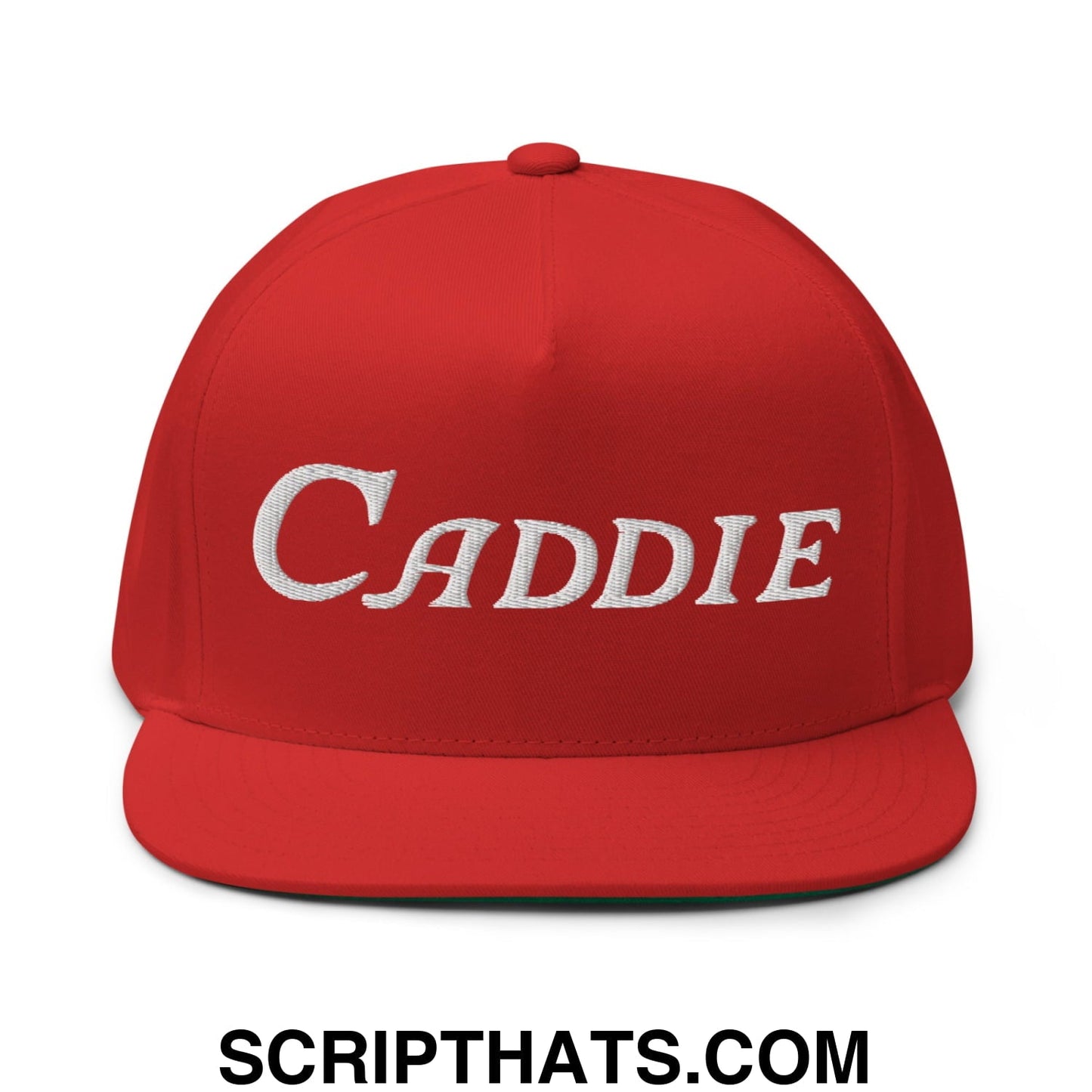 Caddie Flat Brim Bill 5 Panel Golf Snapback Hat