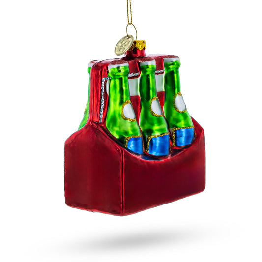 Beer Six Pack Glass Christmas Ornament