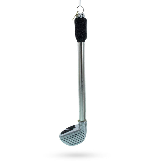 Elegant Golf Club Glass Christmas Ornament