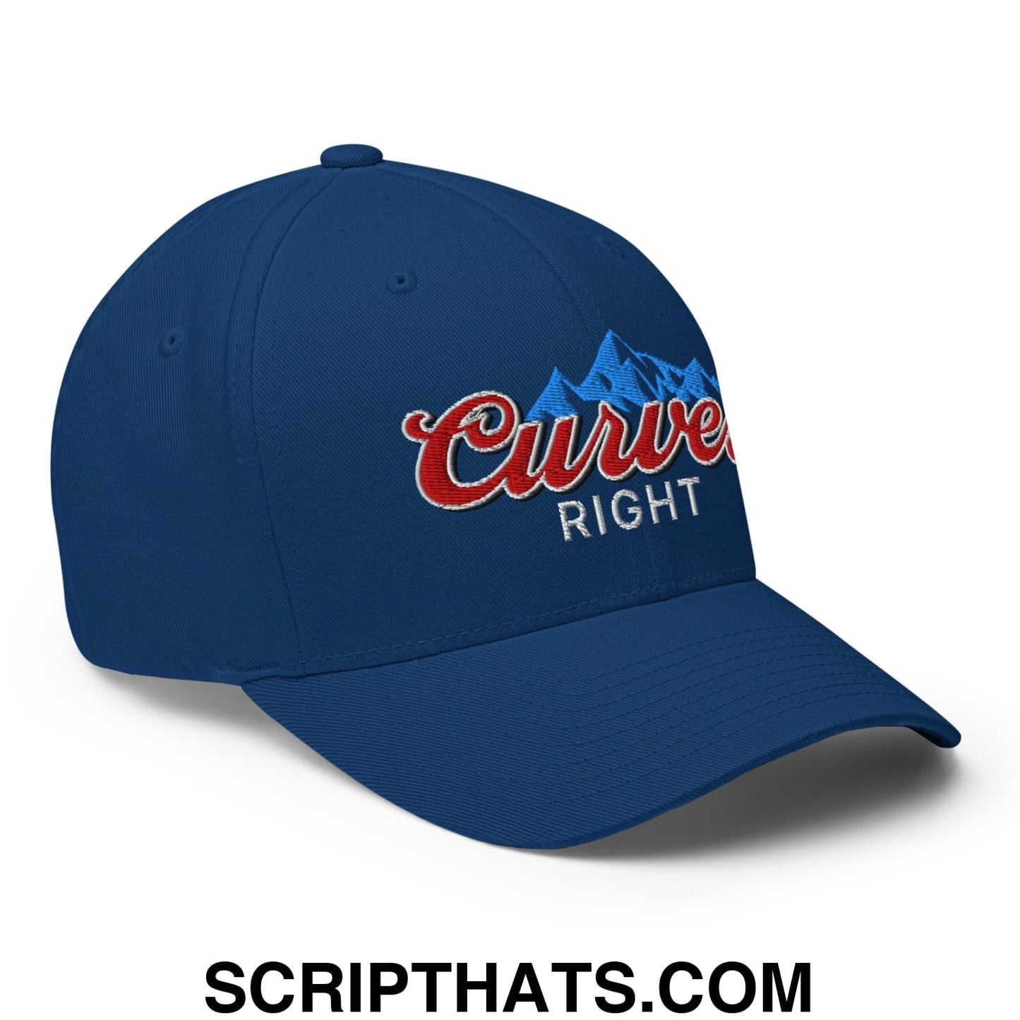 Curves Right Embroidered Stretch Fit Golf Hat