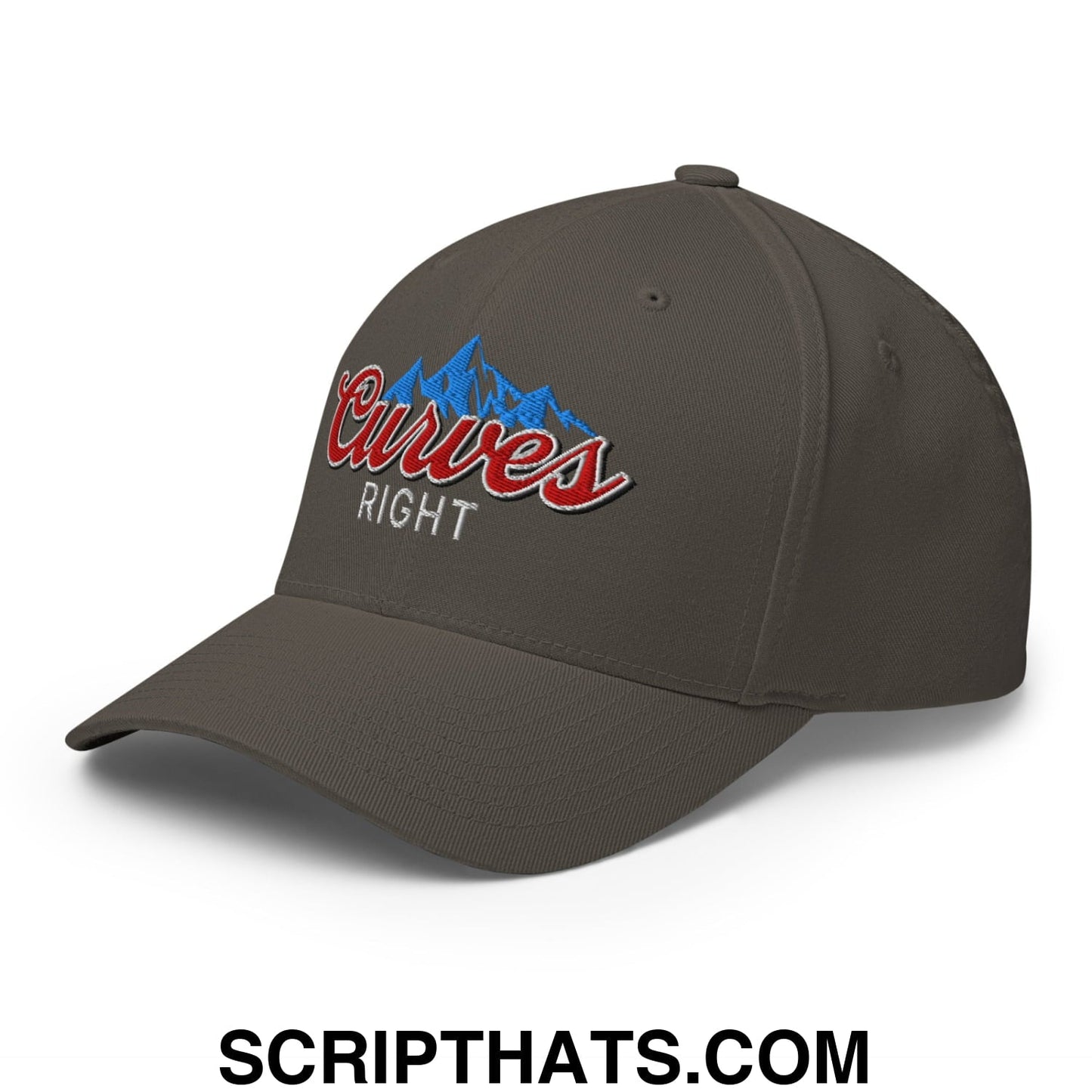 Curves Right Embroidered Stretch Fit Golf Hat