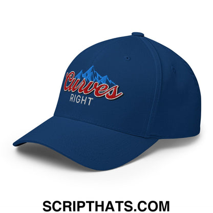 Curves Right Embroidered Stretch Fit Golf Hat