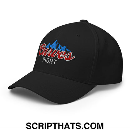 Curves Right Embroidered Stretch Fit Golf Hat