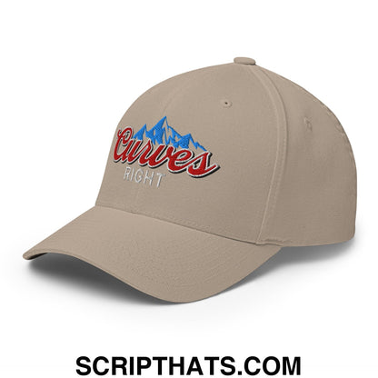 Curves Right Embroidered Stretch Fit Golf Hat