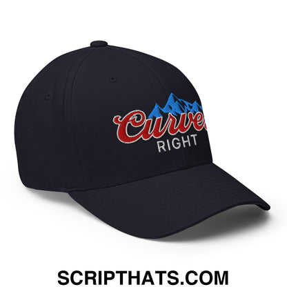 Curves Right Embroidered Stretch Fit Golf Hat