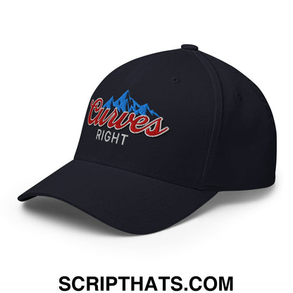 Curves Right Embroidered Stretch Fit Golf Hat