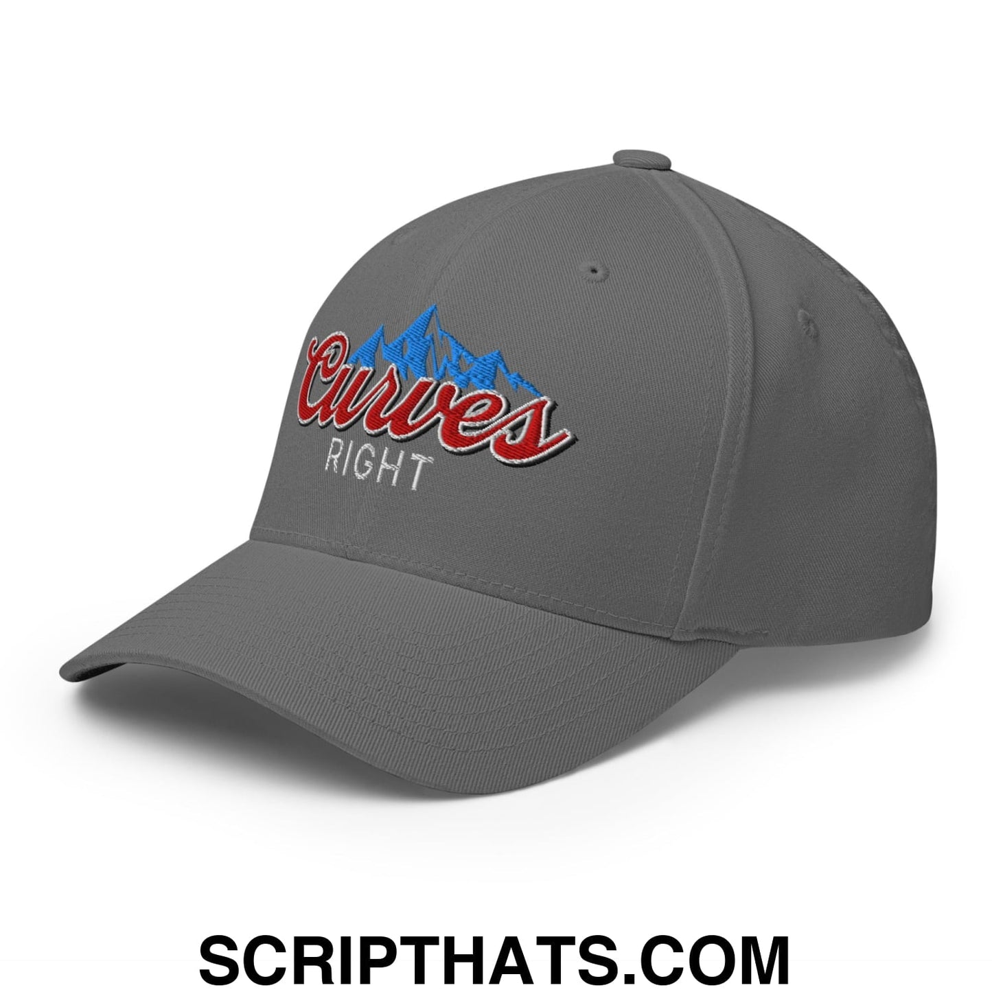 Curves Right Embroidered Stretch Fit Golf Hat