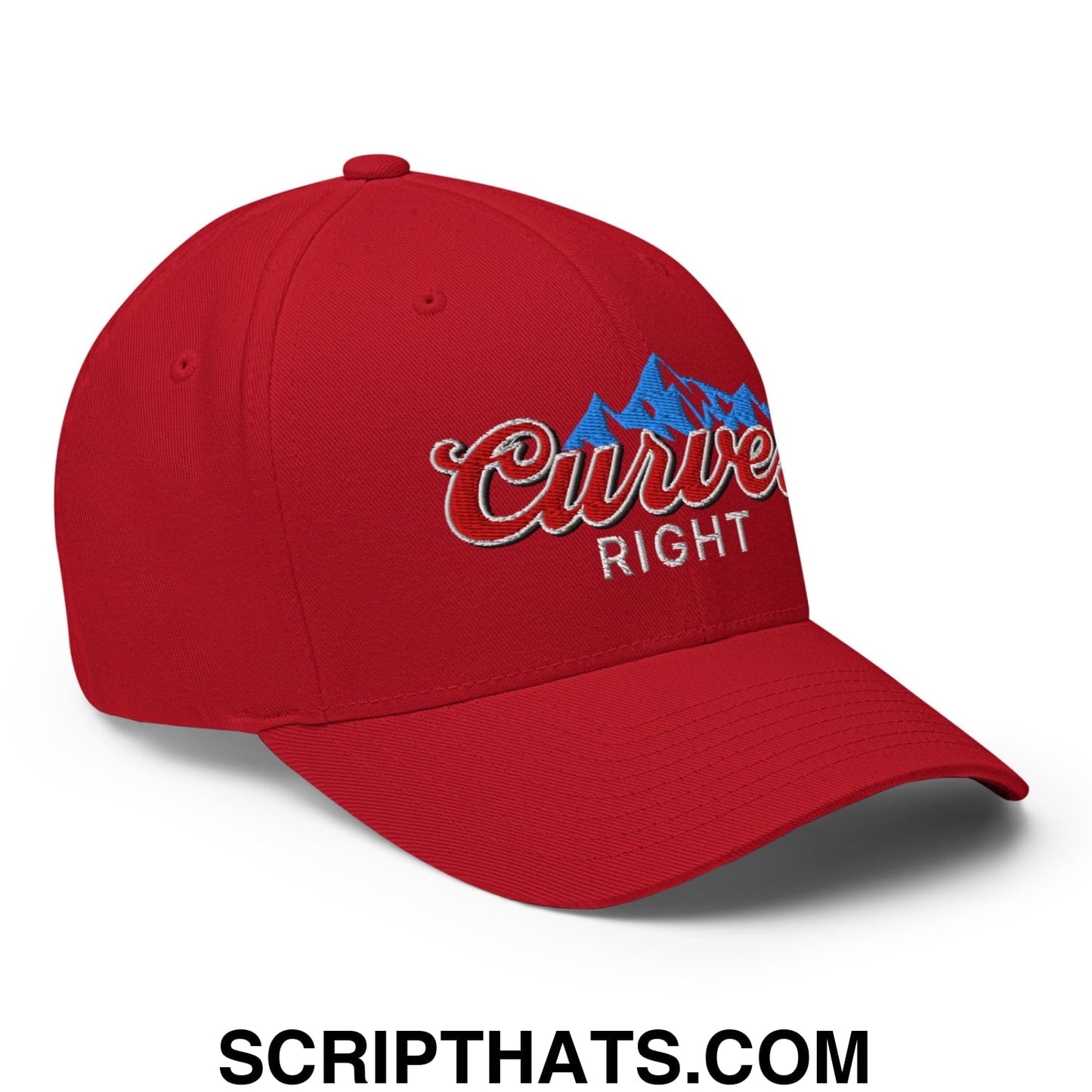 Curves Right Embroidered Stretch Fit Golf Hat