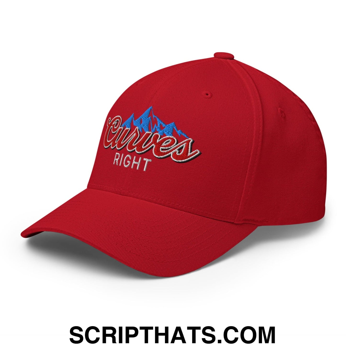 Curves Right Embroidered Stretch Fit Golf Hat