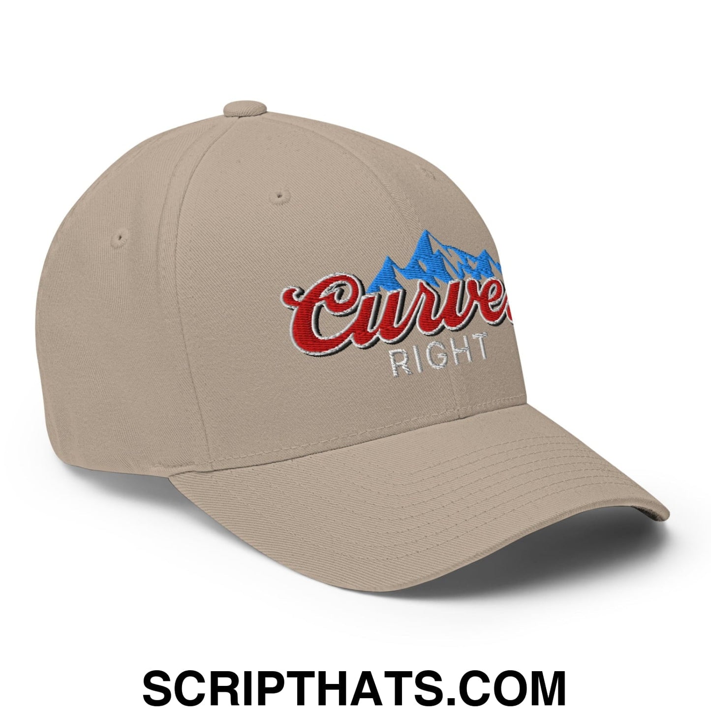 Curves Right Embroidered Stretch Fit Golf Hat