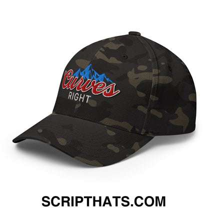 Curves Right Embroidered Stretch Fit Golf Hat