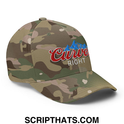 Curves Right Embroidered Stretch Fit Golf Hat