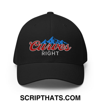 Curves Right Embroidered Stretch Fit Golf Hat