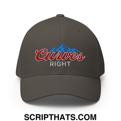 Curves Right Embroidered Stretch Fit Golf Hat