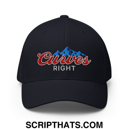 Curves Right Embroidered Stretch Fit Golf Hat