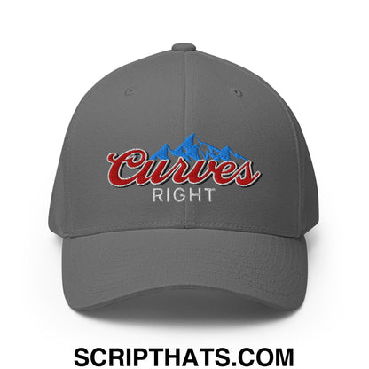 Curves Right Embroidered Stretch Fit Golf Hat
