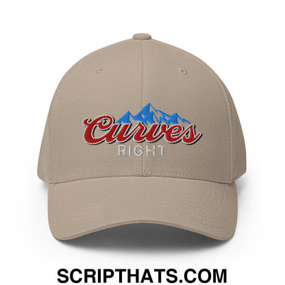 Curves Right Embroidered Stretch Fit Golf Hat