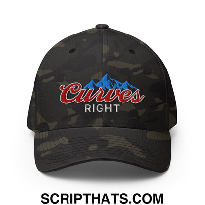 Curves Right Embroidered Stretch Fit Golf Hat