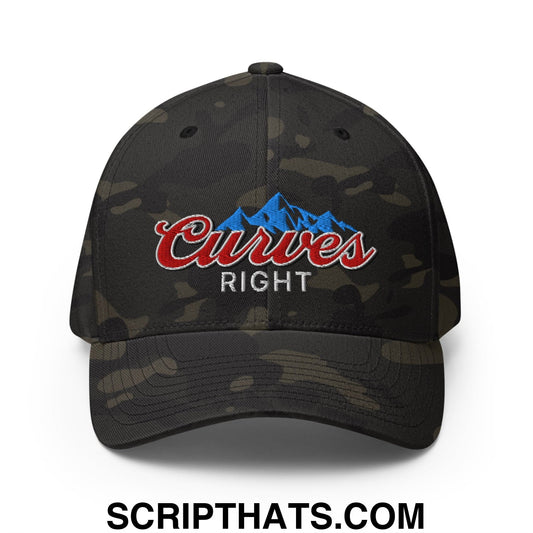 Curves Right Embroidered Stretch Fit Golf Hat