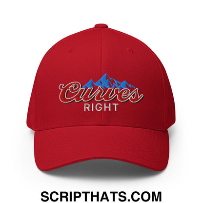 Curves Right Embroidered Stretch Fit Golf Hat