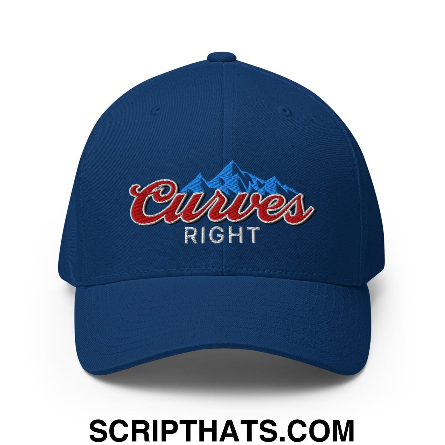 Curves Right Embroidered Stretch Fit Golf Hat