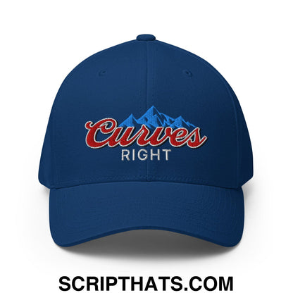 Curves Right Embroidered Stretch Fit Golf Hat
