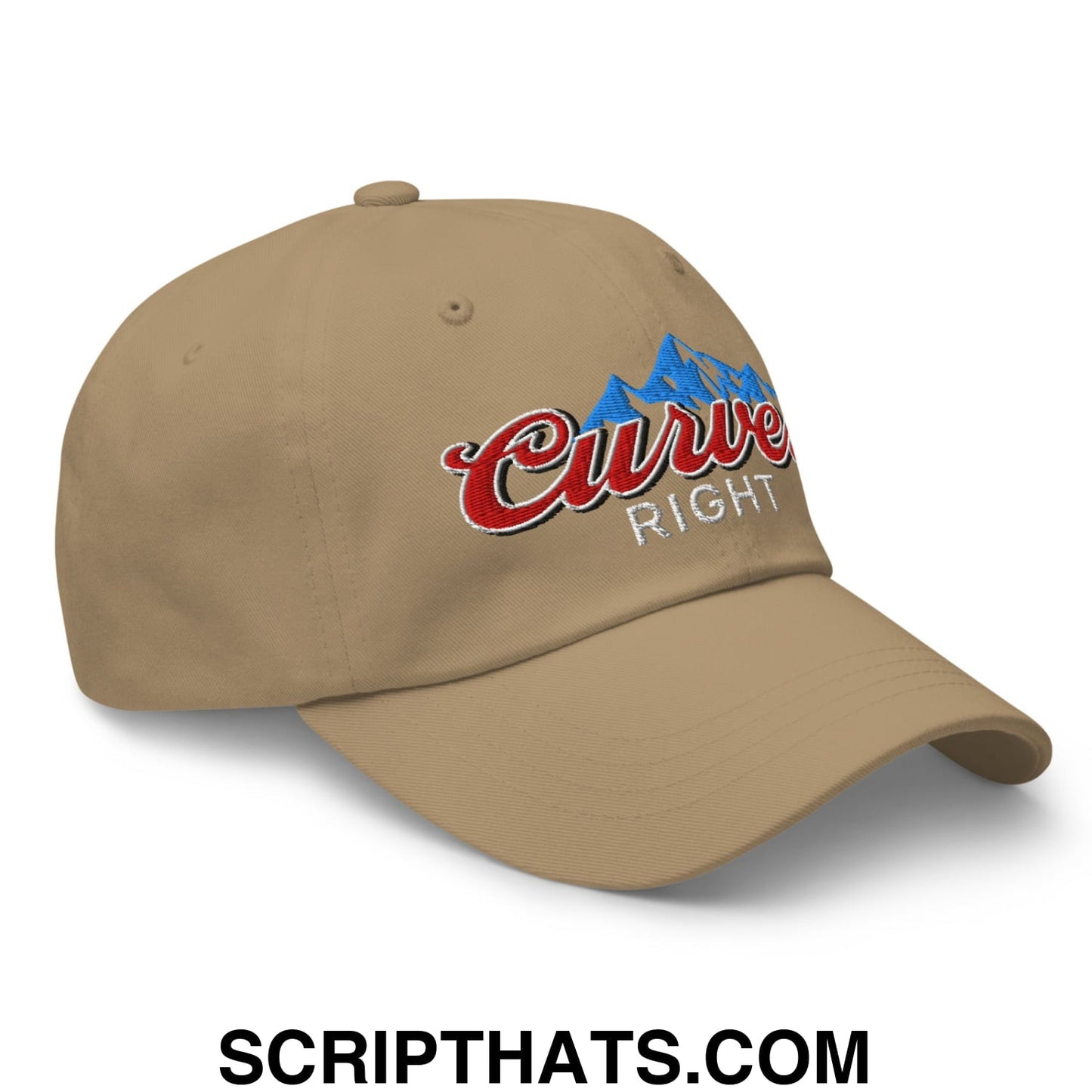 Curves Right Embroidered Unstructured Golf Dad Hat
