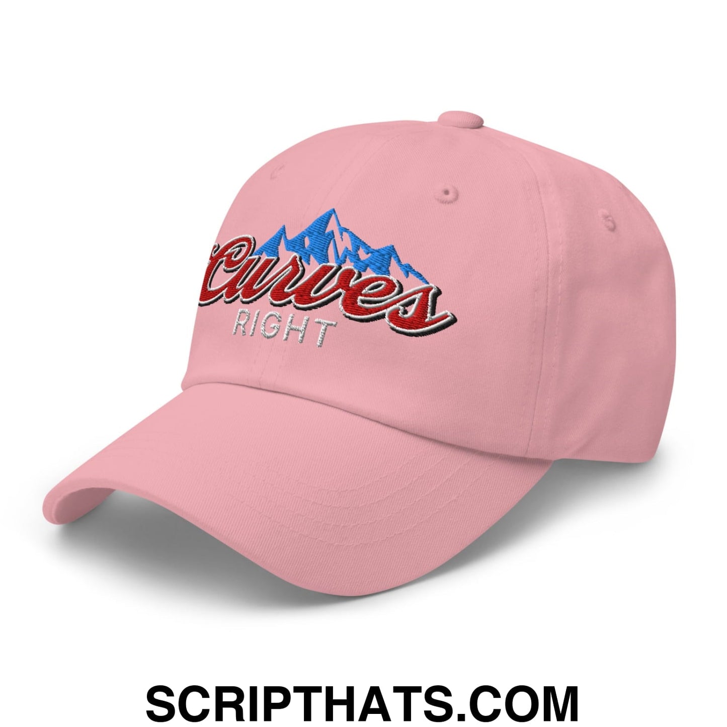 Curves Right Embroidered Unstructured Golf Dad Hat